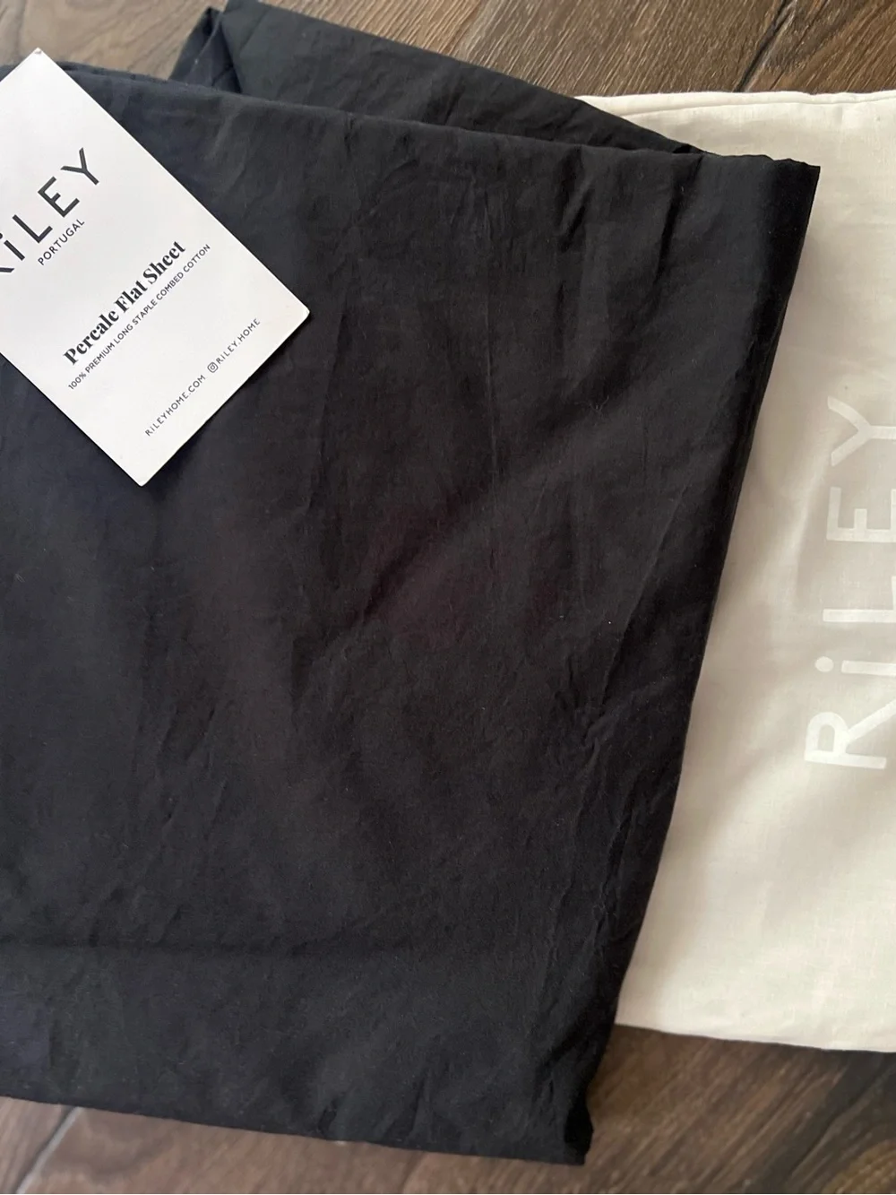 Riley Percale Full Flat Sheet Coal
